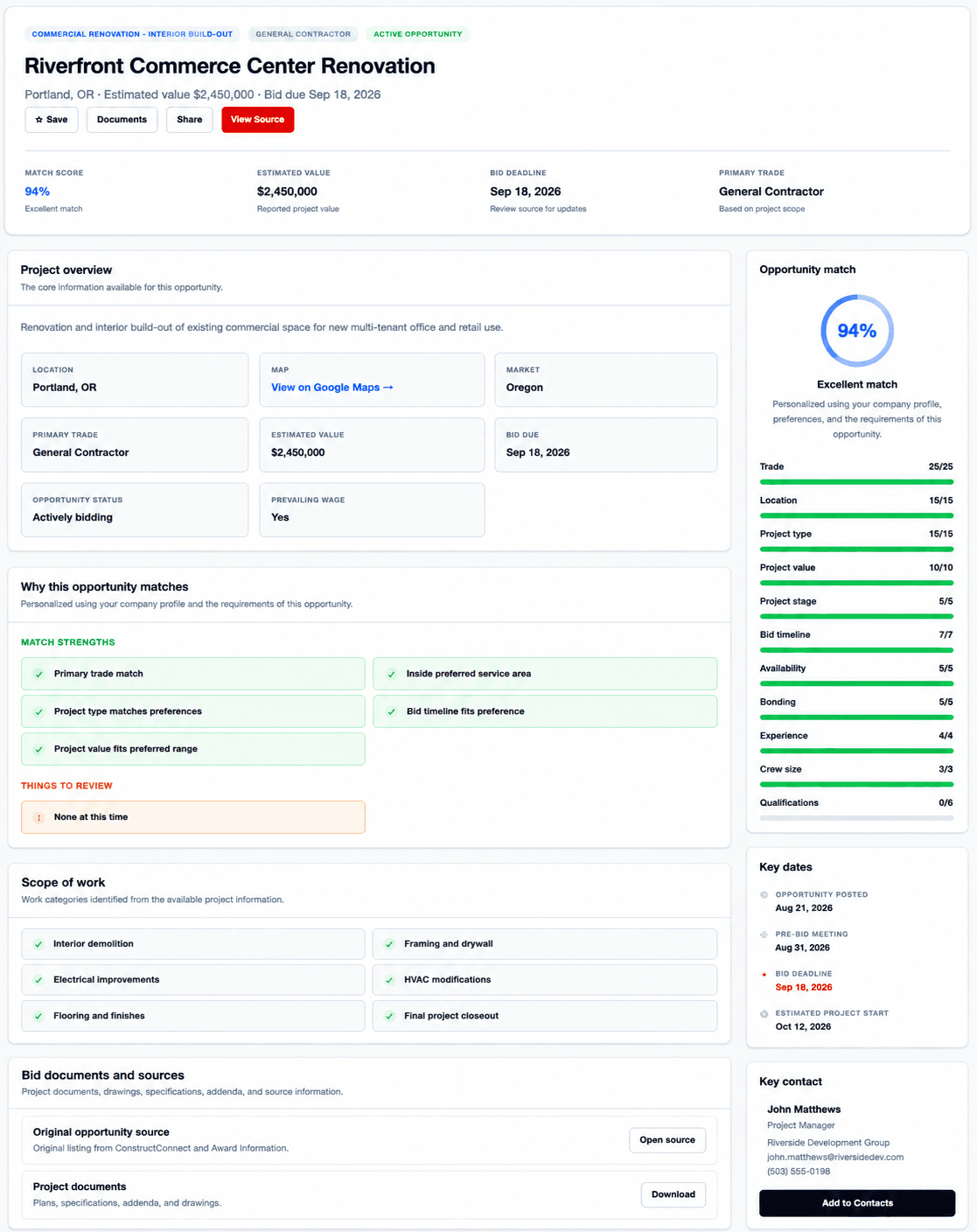 TrueNorthSource opportunity intelligence preview
